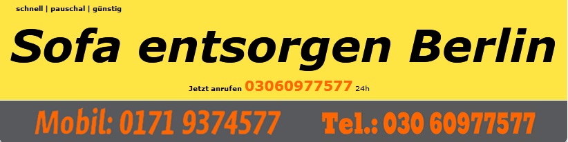 Sofa entsorgen am Samstag 80euro pauschal